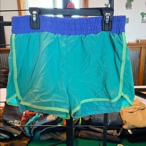 Xersion Purple and Green Quick-Dri Shorts